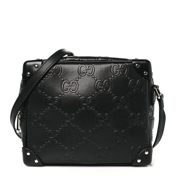 Gucci Calfskin Gg Tennis Embossed Square