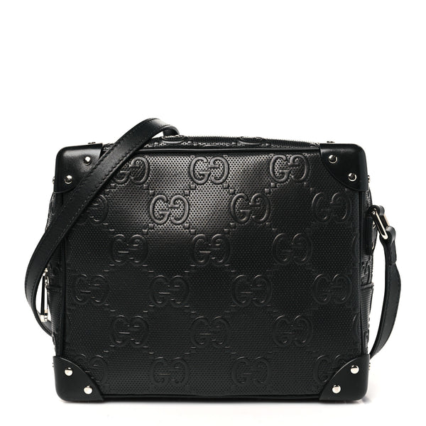 Gucci Calfskin Gg Tennis Embossed Square