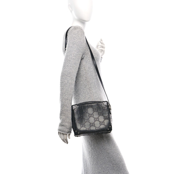 Gucci Calfskin Gg Tennis Embossed Square