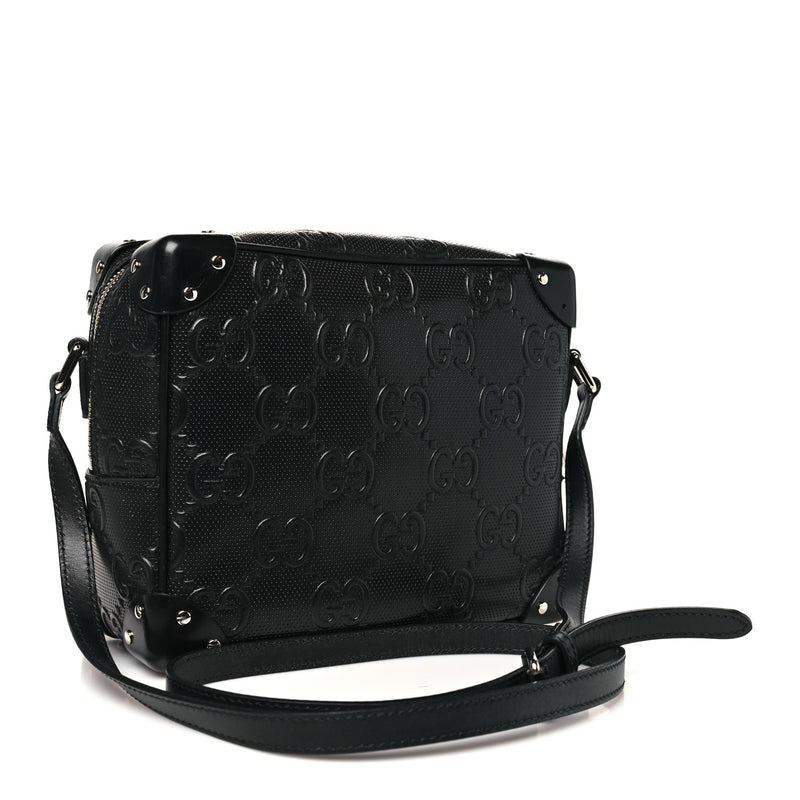 Gucci Calfskin Gg Tennis Embossed Square