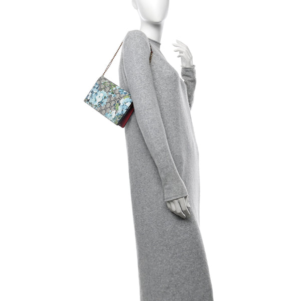 Gucci Gg Supreme Blooms Chain Wallet