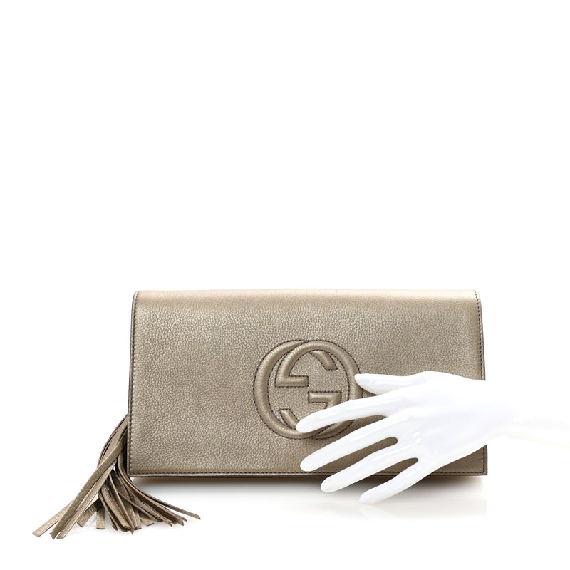 Gucci Metallic Pebbled Calfskin Medium