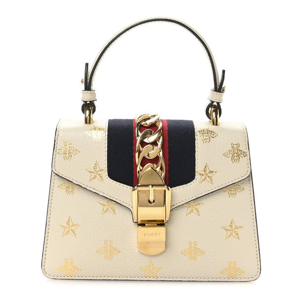 Gucci Textured Calfskin Bee Star Print