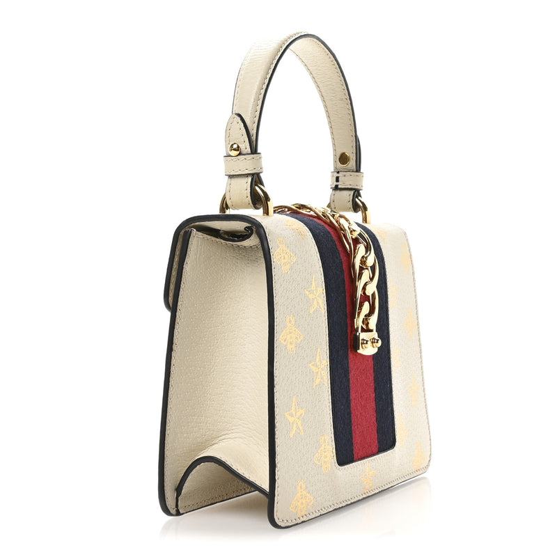 Gucci Textured Calfskin Bee Star Print