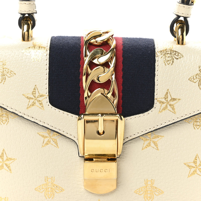 Gucci Textured Calfskin Bee Star Print