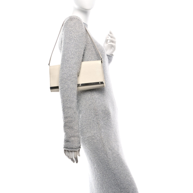 Louis Vuitton Epi Sevigne Clutch Ivory