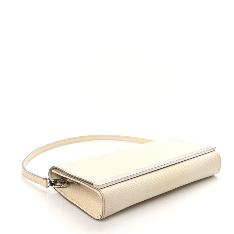 Louis Vuitton Epi Sevigne Clutch Ivory