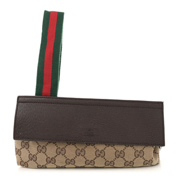 Gucci Web Belt Pouch Bag Brown