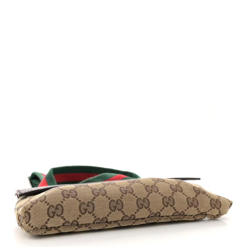 Gucci Web Belt Pouch Bag Brown