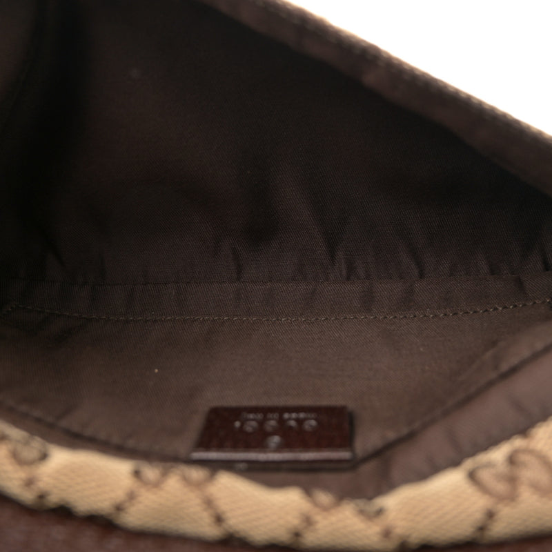 Gucci Web Belt Pouch Bag Brown