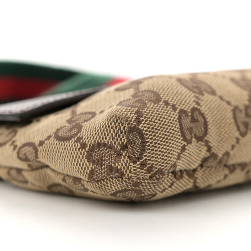 Gucci Web Belt Pouch Bag Brown