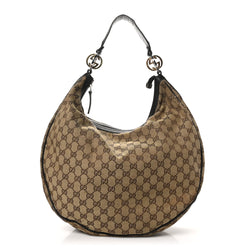 Gucci Large Gg Twins Hobo Dark Brown