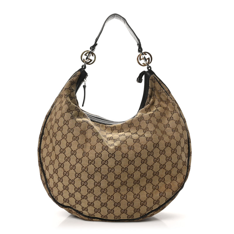 Gucci Large Gg Twins Hobo Dark Brown