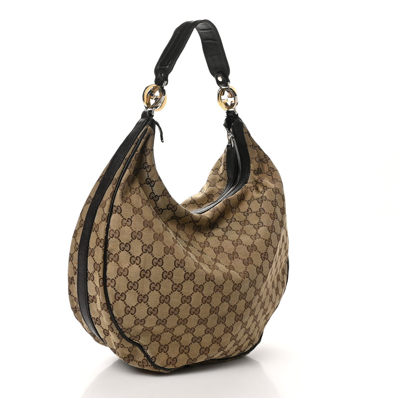 Gucci Large Gg Twins Hobo Dark Brown