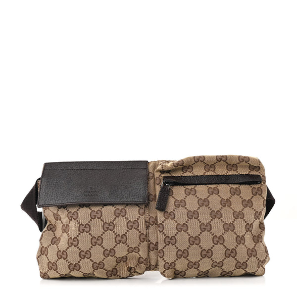 Gucci Gg Double Pocket Belt Bag Dark