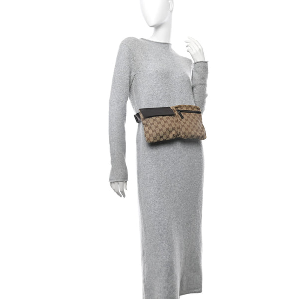 Gucci Gg Double Pocket Belt Bag Dark