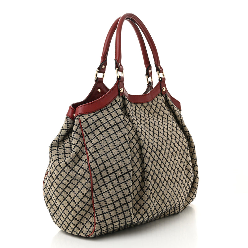 Gucci Diamante Large Sukey Tote Dark Red