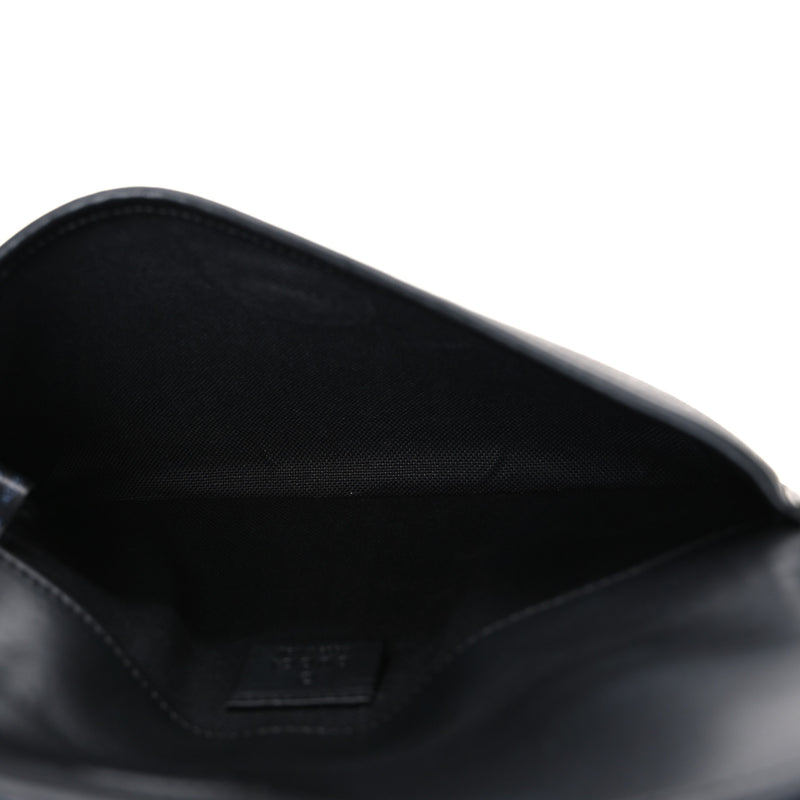 Gucci Gg Supreme Web Slim Belt Bag Black