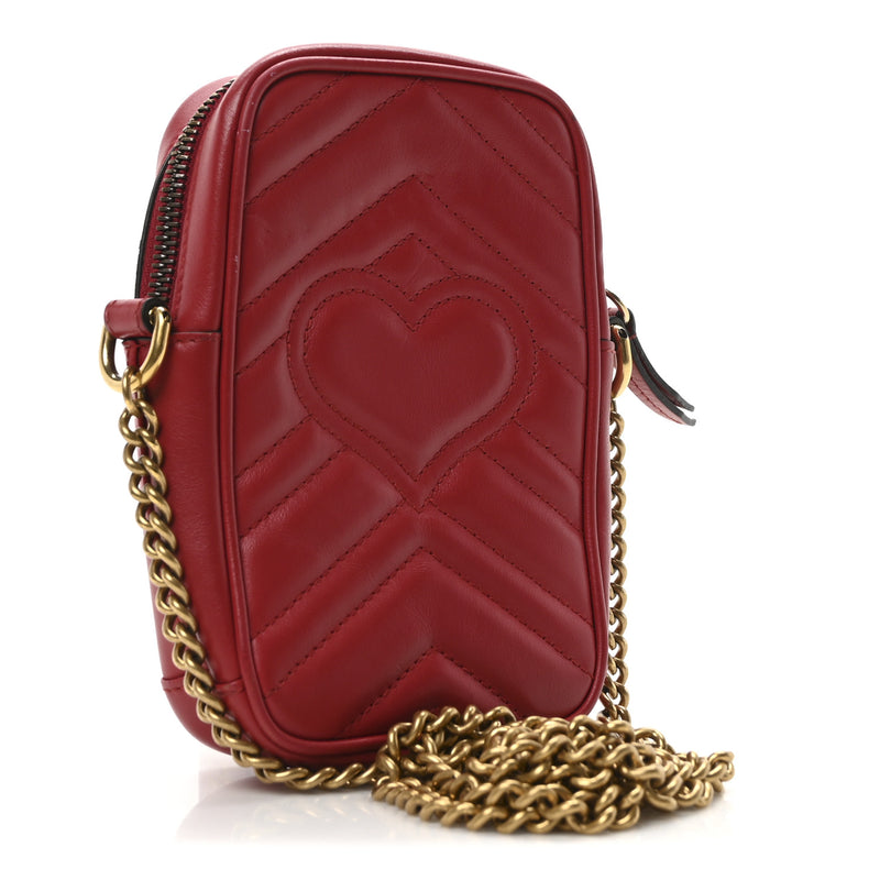 Gucci Calfskin Matelasse Mini Gg Marmont