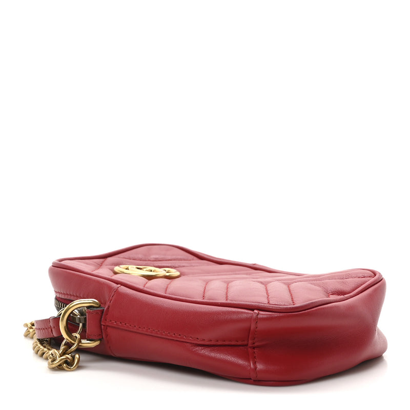Gucci Calfskin Matelasse Mini Gg Marmont