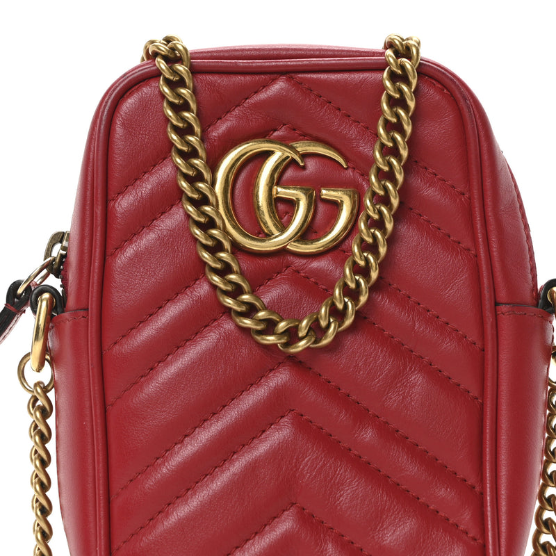 Gucci Calfskin Matelasse Mini Gg Marmont