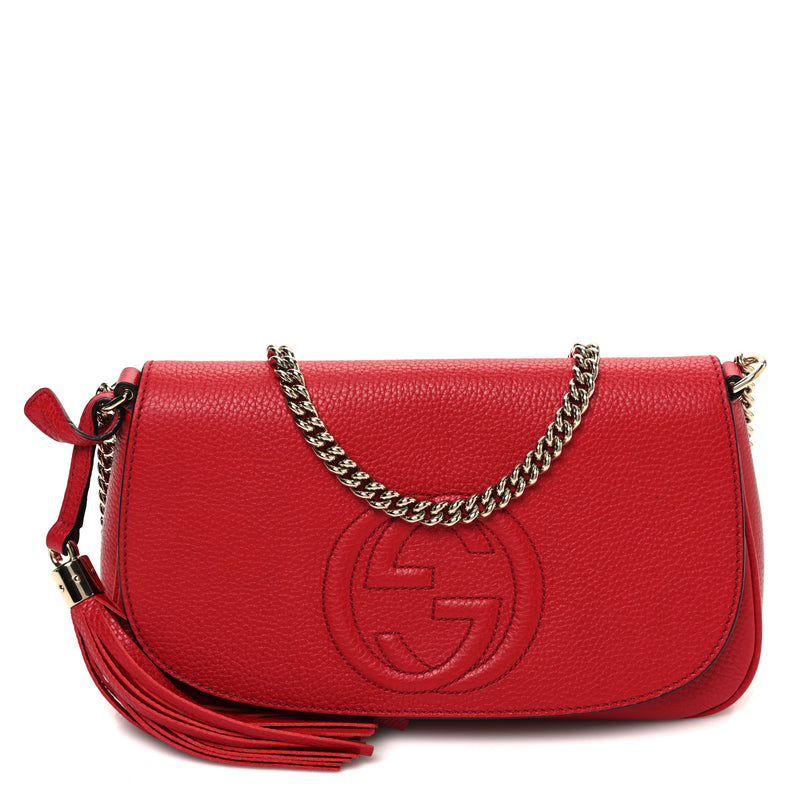 Gucci Pebbled Calfskin Medium Soho Flap