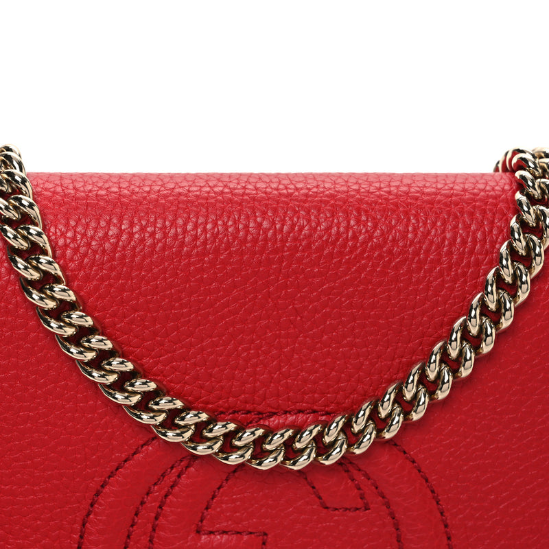 Gucci Pebbled Calfskin Medium Soho Flap