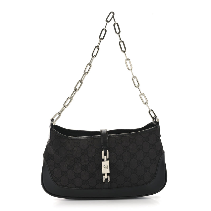 Gucci Jackie O Chain Hobo Black