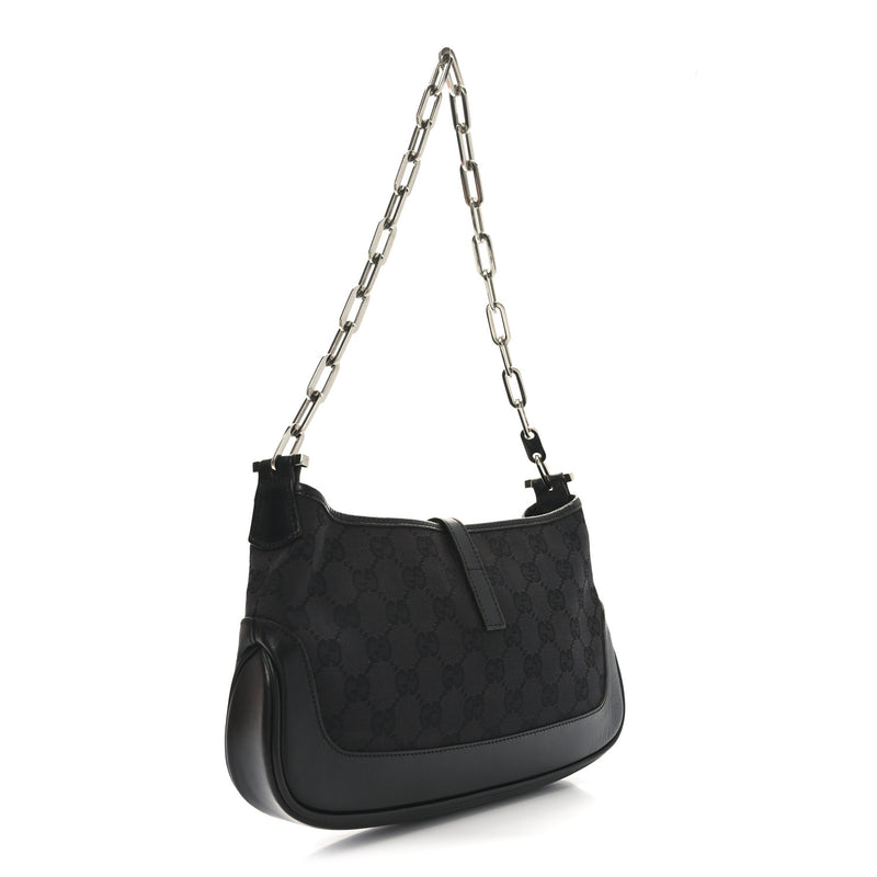 Gucci Jackie O Chain Hobo Black