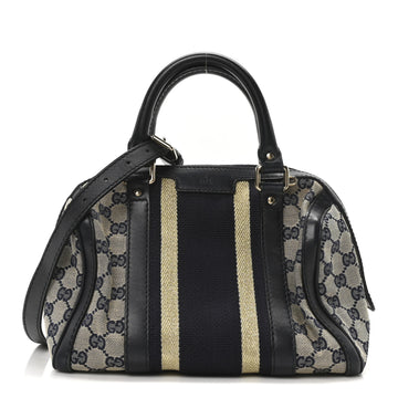 Gucci Vintage Web Small Boston Navy
