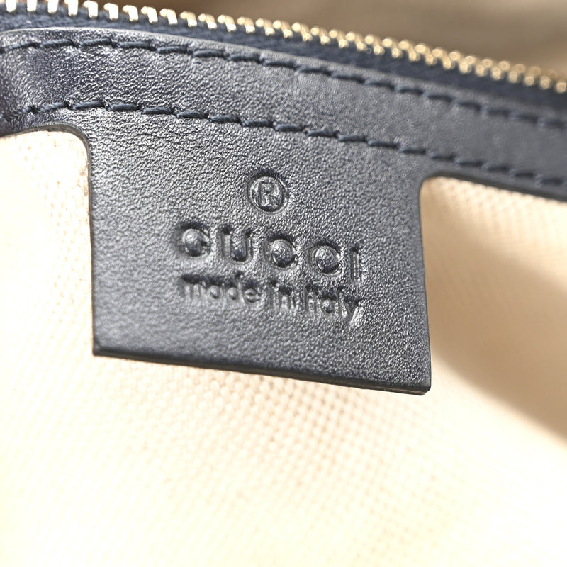Gucci Vintage Web Small Boston Navy