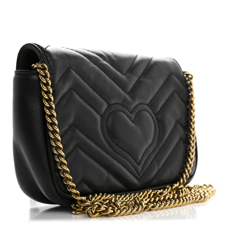 Gucci Calfskin Matelasse Super Mini Gg