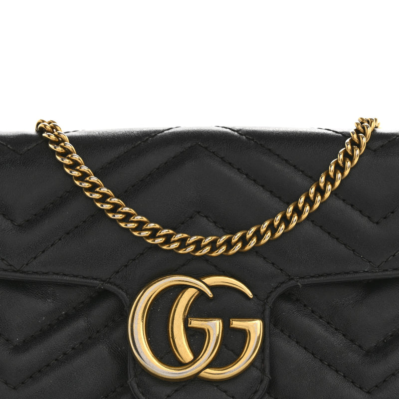 Gucci Calfskin Matelasse Super Mini Gg
