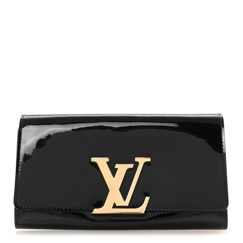 Louis Vuitton Patent Louise Wallet Black