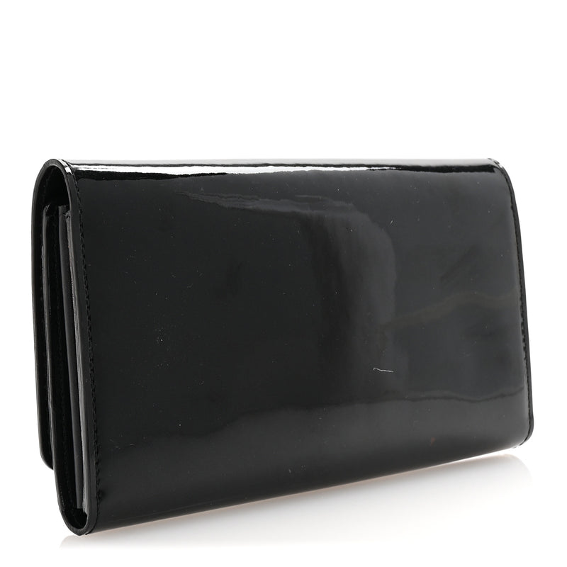 Louis Vuitton Patent Louise Wallet Black