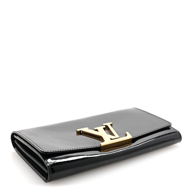 Louis Vuitton Patent Louise Wallet Black