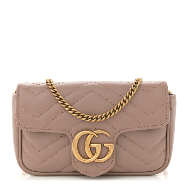 Gucci Calfskin Matelasse Super Mini Gg