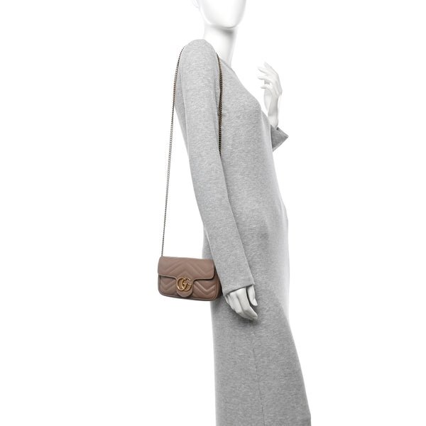 Gucci Calfskin Matelasse Super Mini Gg