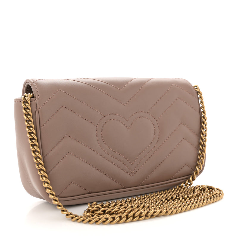 Gucci Calfskin Matelasse Super Mini Gg