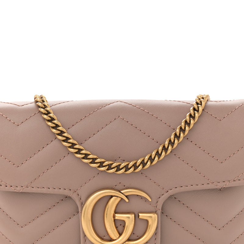 Gucci Calfskin Matelasse Super Mini Gg