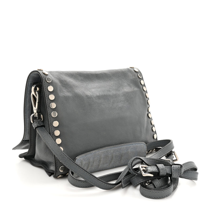 Prada Glace Calf Studded Etiquette Flap