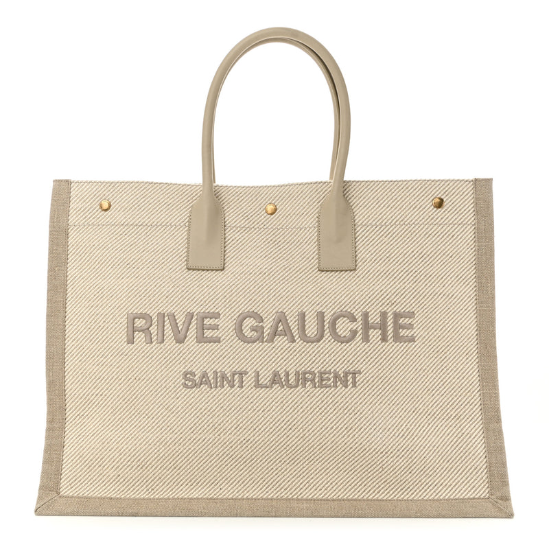 Saint Laurent Linen Calfskin Small Rive