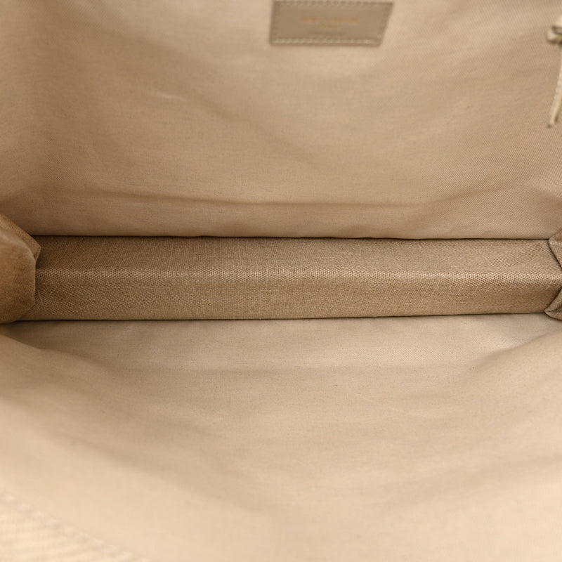 Saint Laurent Linen Calfskin Small Rive