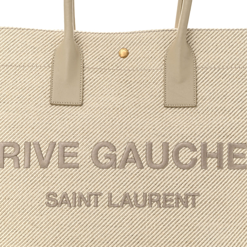 Saint Laurent Linen Calfskin Small Rive