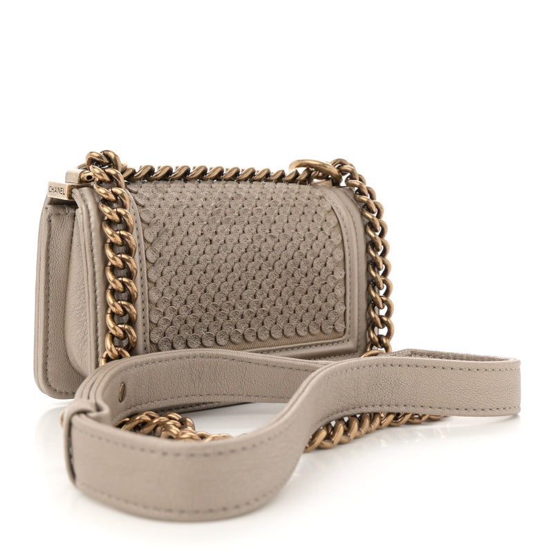 Chanel Metallic Lambskin Mini Scaled Boy