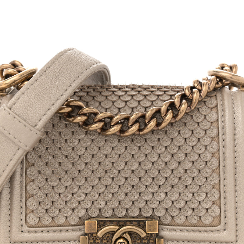 Chanel Metallic Lambskin Mini Scaled Boy
