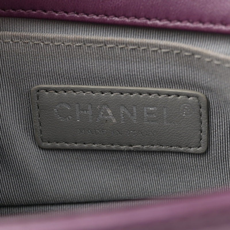 Chanel Velvet Quilted Mini Boy Flap