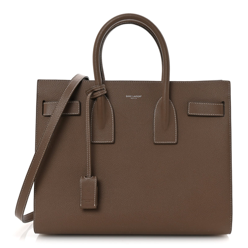 Saint Laurent Grained Calfskin Topstitch