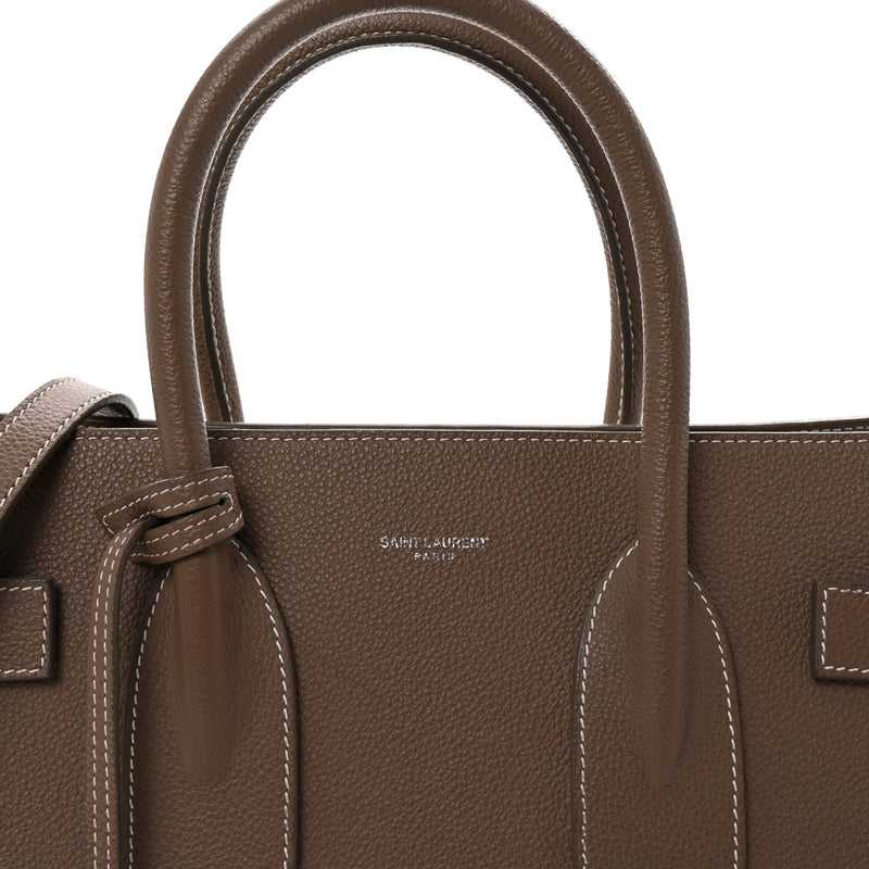 Saint Laurent Grained Calfskin Topstitch