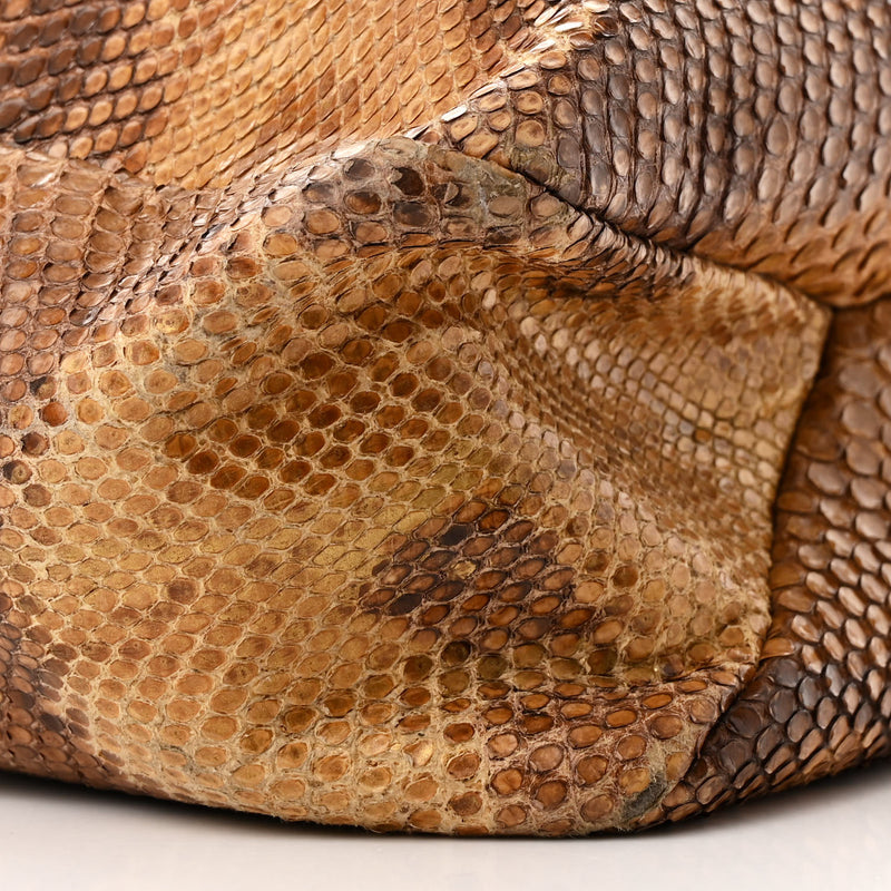 Gucci Snakeskin Large Horsebit Chain